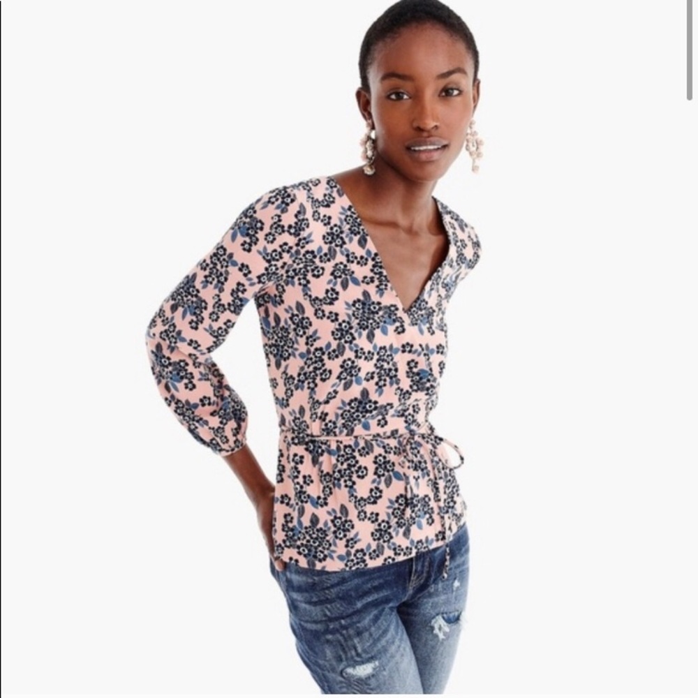 J. Crew faux wrap top